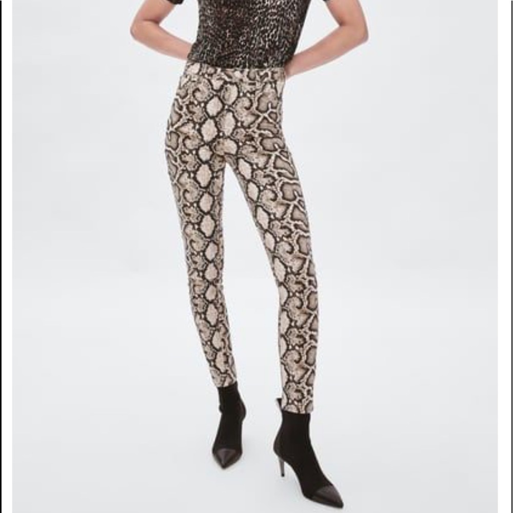 Snake print pants